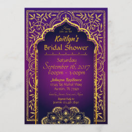 Invitación a la ducha de novia de las noches árabe