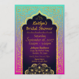Invitación a la ducha de novia de las noches árabe