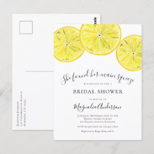 Invitación a la ducha de novia de Lemon Citrus
