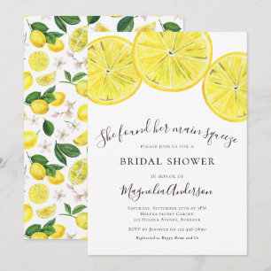 Invitación a la ducha de novia de Lemon Citrus