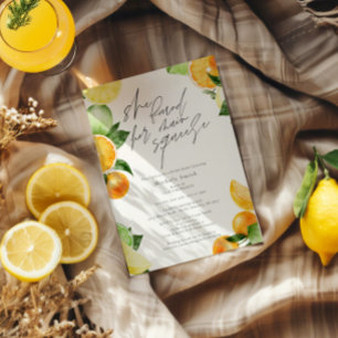 Invitación a la ducha de novia de Lemon Citrus   C