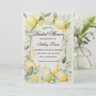 Invitación a la ducha de novia de Lemonade Citrus