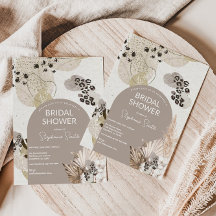 Invitación a la ducha de novia de Leopard Print
