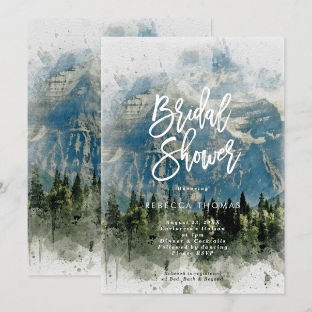 invitación a la ducha de novia de los árboles de a (Anverso / Reverso)