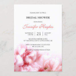Invitación a la ducha de novia de los claveles ros