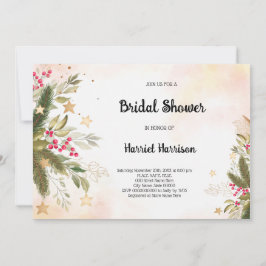 Invitación a la ducha de novia de los navidades