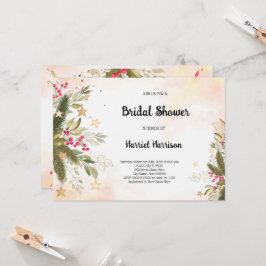 Invitación a la ducha de novia de los navidades