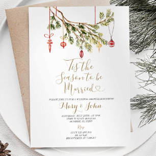 Invitación a la ducha de novia de los navidades