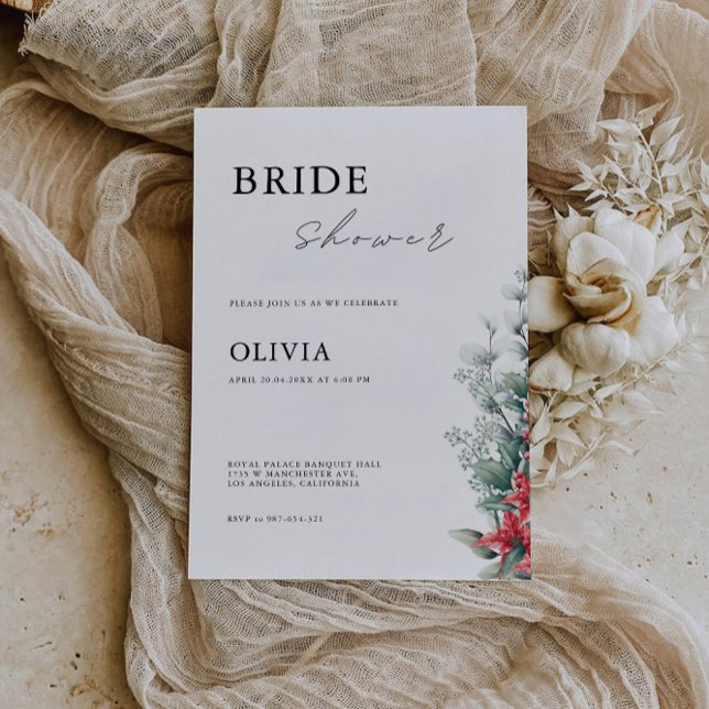 Invitación a la ducha de novia de los navidades (Christmas Bridal Shower Invitation)