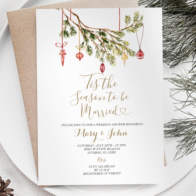 Invitación a la ducha de novia de los navidades (Subido por el creador)