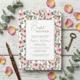 Invitación a la ducha de novia de los rosas