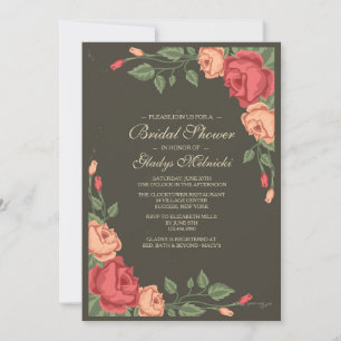 Invitación a la ducha de novia de los Rosas de jun