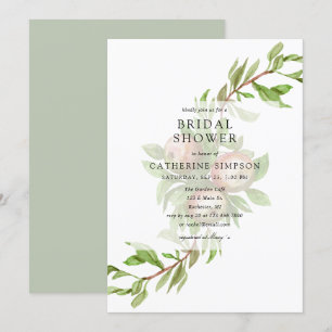 Invitación a la ducha de novia de manzanas acuátic