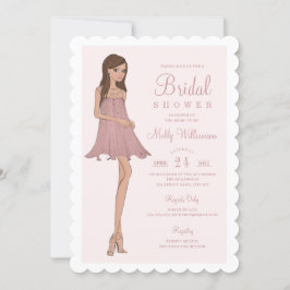 Invitación a la ducha de novia de moda