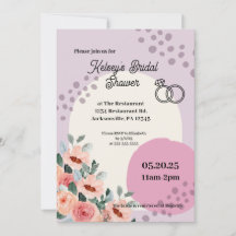 Invitación a la ducha de novia de moda