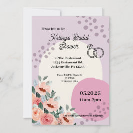 Invitación a la ducha de novia de moda
