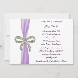 Invitación a la ducha de novia de morado de diaman