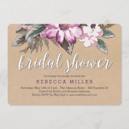 Invitación a la ducha de novia de naves florales -