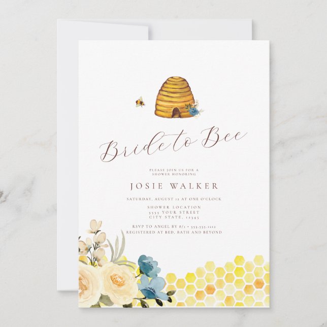 Invitación a la ducha de novia de novias (Anverso)
