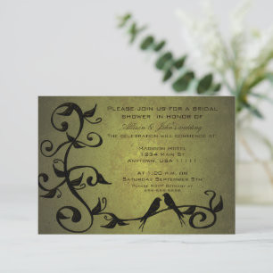 Invitación a la ducha de novia de Olive Grunge Vin