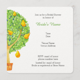 Invitación a la ducha de novia de Pear Tree Square