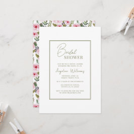 Invitación a la ducha de novia de Peonies