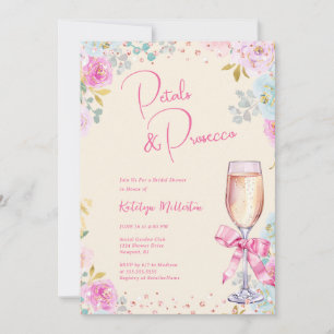 Invitación a la ducha de novia de Petals y Prosecc