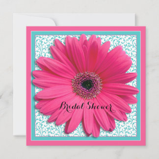 Invitación a la ducha de novia de Pink Aqua Gerber