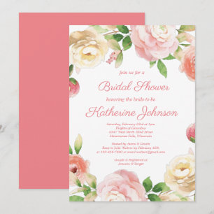 Invitación a la ducha de novia de Pinks