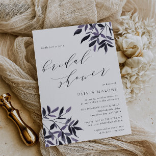 Invitación a la ducha de novia de Plum Harvest