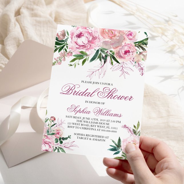 Invitación a la ducha de novia de Rubor Flowers (Subido por el creador)