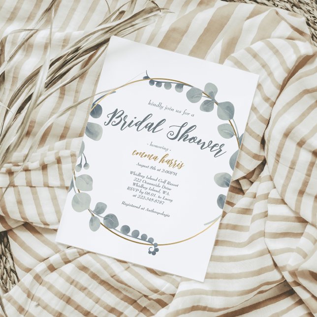 Invitación a la ducha de novia de Silvery Eucalypt (Subido por el creador)