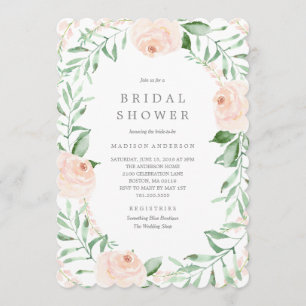 Invitación a la ducha de novia de Soft Garden Flor