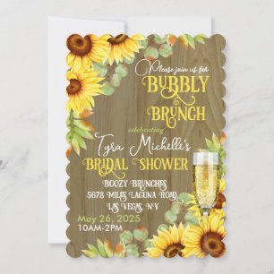 Invitación a la ducha de novia de Sunflower Bubby