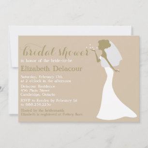 Invitación a la ducha de novia de un Boda de Moda