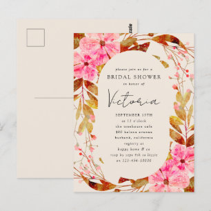 Invitación a la ducha de novia de Vintage Florals