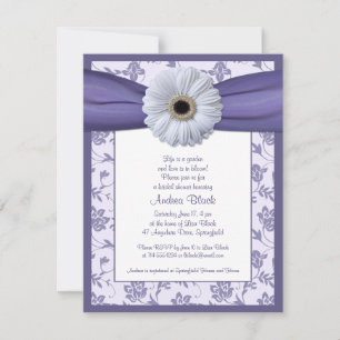 Invitación a la ducha de novia de White Purple Dai