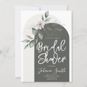 Invitación a la ducha de novia del Arco Gris Flora