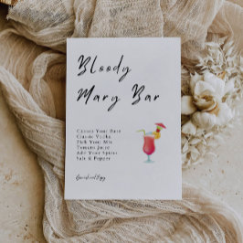 Invitación a la ducha de novia del bar Mary Bloody