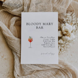 Invitación a la ducha de novia del bar Mary Bloody
