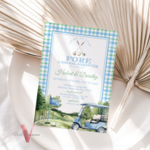 Invitación a la ducha de novia del Blue Green PAR-