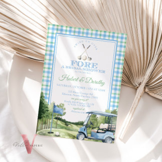 Invitación a la ducha de novia del Blue Green PAR-