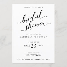 Invitación a la ducha de novia del Boda de guión c