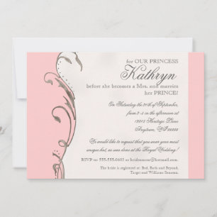 Invitación a la ducha de novia del Boda Real Queen