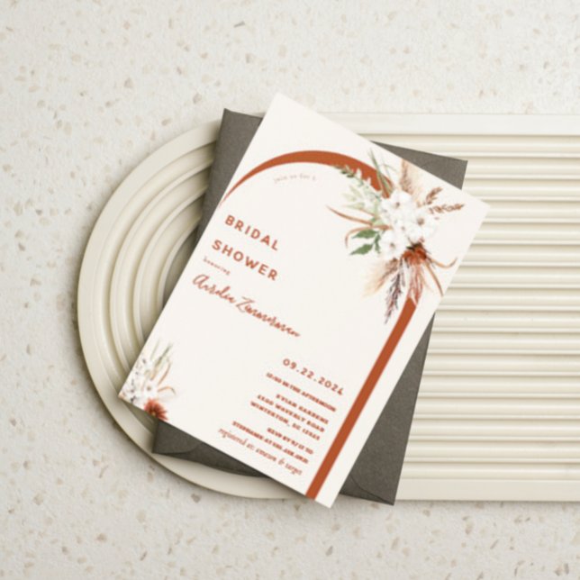 Invitación a la ducha de novia del Boho Floral Arc (Subido por el creador)