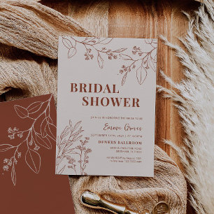 Invitación a la ducha de novia del Boho Floral Bei