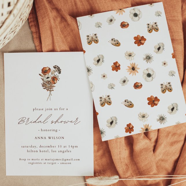 Invitación a la ducha de novia del Boho Wildflower (Subido por el creador)