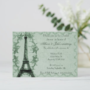 Invitación a la ducha de novia del Emerald Paris G