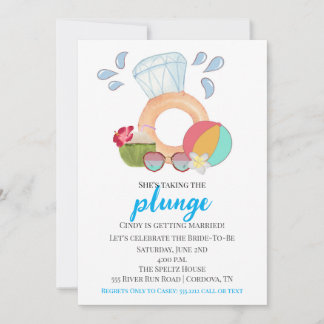 Invitación a la ducha de novia del Fiesta de la pi