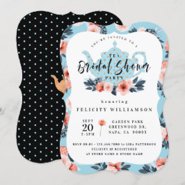 Invitación a la ducha de novia del Fiesta de té co